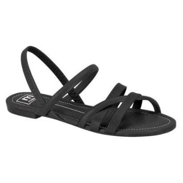 Imagem de Sandália Rasteirinha Feminina Moleca Napa Atena- Preto-Feminino