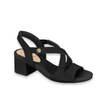 Imagem de Sandalia Feminina Modare Confortavel Salto Bloco Medio Ortopedico Calce Fácil Moda Casual/Festa Ref:-Feminino