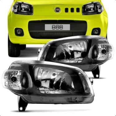 Imagem de Farol Principal Fiat Novo Uno Way Sporting 2011 em Diante Lado Direito