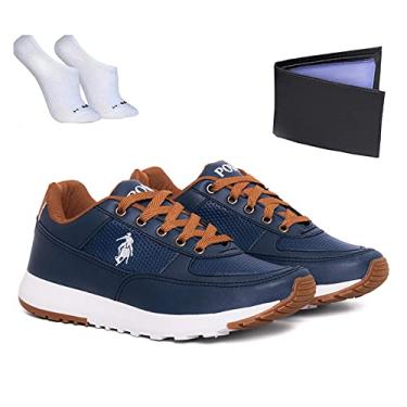 Imagem de Tenis Masculino Sapatenis da Polo Elite casual cadarço sapato + meia e carteira