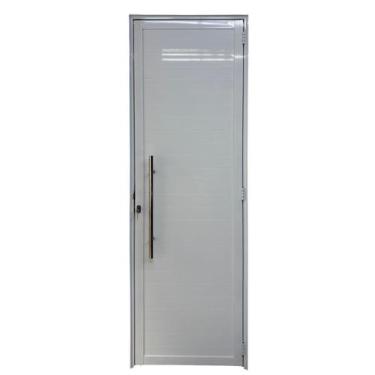 Imagem de Porta Lambril Ripado De Aluminio Branco Com Puxador Linha 25 - 210x80 