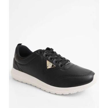 Imagem de Tênis Casual Feminino Via Uno Preto-11040, Preto, 36