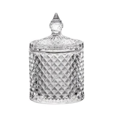 Imagem de Bomboniere Potiche Decorativo Pote de Vidro Cotonetes Transparente 290