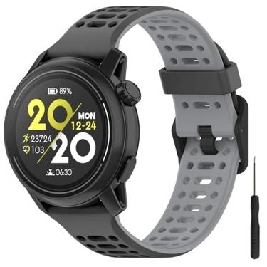 Imagem de Pulseira Lyforaz para Samsung Galaxy Watch 3 de 45 mm, pulseira de silicone macio para Galaxy Watch de 46 mm/Gear S3 Classic/Gear S3 Frontier, para COROS PACE 3, substituição para homens e mulheres