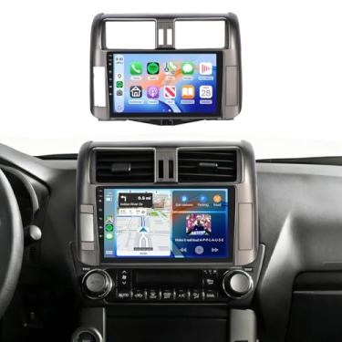 Imagem de Toyota Land Cruiser Prado 150 2010 2011 2012 2013 rádio, estéreo automotivo 4G + 64G com carplay sem fio Android Auto, tela sensível ao toque IPS 9 polegadas 1280 x 720P, DSP 32EQ, 5.0 Bluetooth