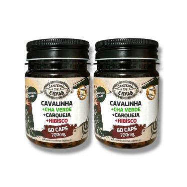 Imagem de Kit 2 Cavalinha hibisco chá verde e carqueja - Canteiro de ervas