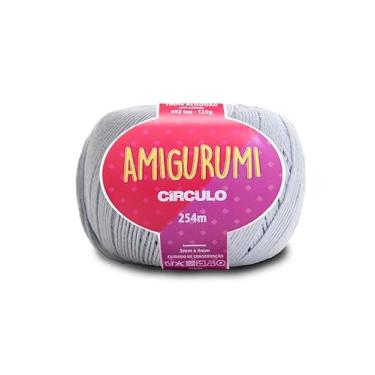 Imagem de Linha Fio Amigurumi Círculo 125g 254m 100 Algodão Mercerizado Crochê Tricô Artesanato Colorido (8013 - GLACIAL)