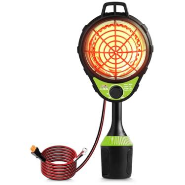 Imagem de Aquecedor elétrico de carrinho de golfe de 48 V com ajuste de temperatura infinito, aquecimento rápido de 2 segundos 400 W aquecimento de fibra de carbono silencioso e seguro, aquecedor alimentado por