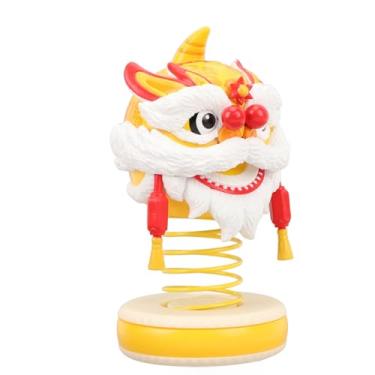 Imagem de Alomejor Ornamento de Bobblehead de Carros, Decoração do Painel de Formato de Leão Com Brinquedo de Cabeça de Diversão para Difusor para o Escritório de Carros de Borracha de Borracha (Amarelo)