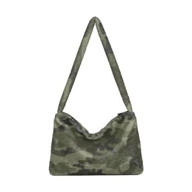 Imagem de Bolsa de ombro feminina Mardi Gras com listras douradas, sacola para mulheres, bolsa feminina para uso ao ar livre, Camuflagem militar, One Size