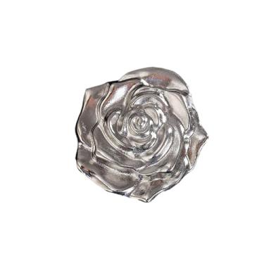 Imagem de Broche de flor rosa 3D broche de lapela de metal broche floral joias para mulheres homens blazer vestido jaqueta distintivo festa de casamento acessório casual presente, Medium, Liga de aço, Sem Pedra