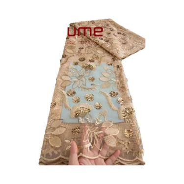 Imagem de Tecido De Renda Tule Africano De Alta Qualidade Bordado Nigeriano Para