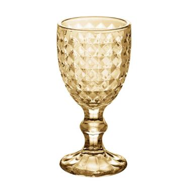 Imagem de Conjunto 6 Taças de Licor de Vidro Âmbar Metalizado Bico de 