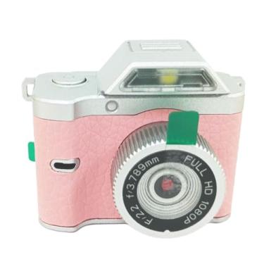 Imagem de Dpofirs Câmera Minúscula de Chaveiro, Câmera Retro Portátil de 12MP 1080P Com Montagem Magnética, Câmeras de Polegar de Tela de 0,96 Polegadas Com Luz de Preenchimento LED para Gravação (PINK)