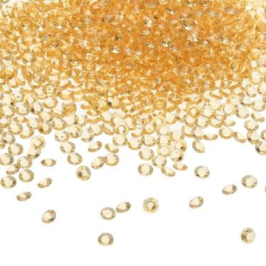 Imagem de PATIKIL 4000 peças de cristais de confetes de mesa de casamento 6 mm diamantes acrílicos enchimentos de vaso pedras preciosas para decoração de mesa centro de mesa contas de vaso de festa, marrom