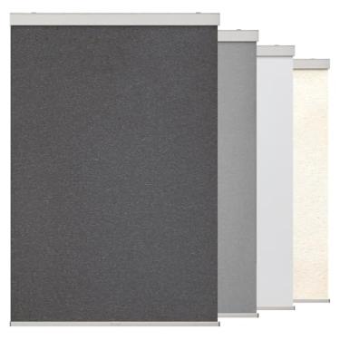 Imagem de Persianas semiopacas de rolo sem fio Free Stop para escurecimento de sala de janelas, persianas enroladas para cima e para baixo, persianas de janela com proteção UV para casa e escritório (89 cm L x