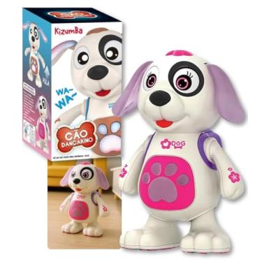 Imagem de Cachorro Robô Boneco Dançarino Movimento Mexe Com Som E Luz Dança Brinquedo Menino Menina Kizumba (Rosa)