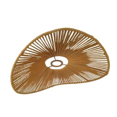 Imagem de Fenteer Abajur artesanal em corda trançada, estilo vintage, para luminária de mesa ou pendente, ideal para bares e restaurantes.