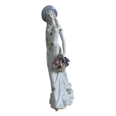 Imagem de Ioensy Estátua de porcelana de, figura de cerâmica, coleção de estátuas modernas de meninas para decoração de, armário, lareira, presente de, Style B
