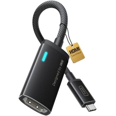 Imagem de INIU Adaptador USB C para HDMI (4K @60Hz), adaptador USB-C (4K HDMI), para MacBook Pro, MacBook Air, iPad Pro, iMac, iPhone 17 16 Pro Max, Pixelbook, Surface Pro, Dell, XPS, Galaxy e mais