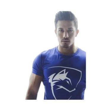 Imagem de Camiseta De Treino Esportiva Masculina De Verão Em Algodão Elástico Co