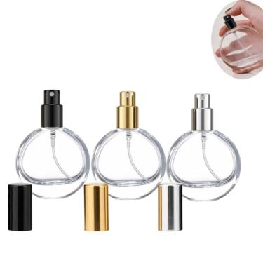 Imagem de Rowcay 3 frascos atomizadores de perfume, 28,3 g, recarregáveis, em spray de névoa fina, frascos vazios de fragrância, recipientes portáteis de viagem para perfume de óleo essencial (30 ml)