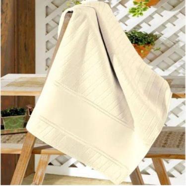 Imagem de Toalha de Lavabo 30x45 cm Velour Artesanal Liso Cor 3137 Marfim - no-b