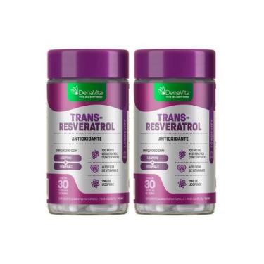 Imagem de Kit 2x Trans Resveratrol com Vitamina C  Suplemento Alimentar em Cápsu