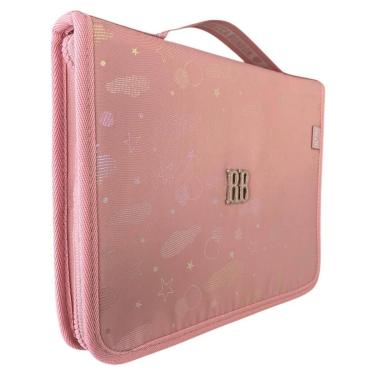 Imagem de Estojo Fichário 96 Canetas Nylon com Estampa Holográfica RB24667-Feminino