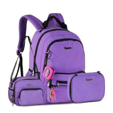 Imagem de Kit Luluca Mochila Com Lancheira e Estojo Kit Escolar Menina-Feminino