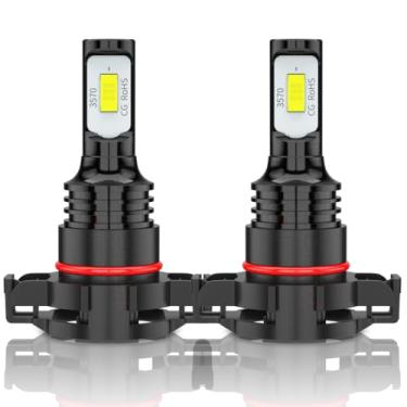 Imagem de Para Chevy Silverado 1500 2500 3500 lâmpadas de neblina de LED 2007 2008 2009 2010 2011 2012 2013 2014 2015, 5202/PS24W, branco brilhante 6000K, 3000K 00% de brilho, Plug and Play, pacote com 2