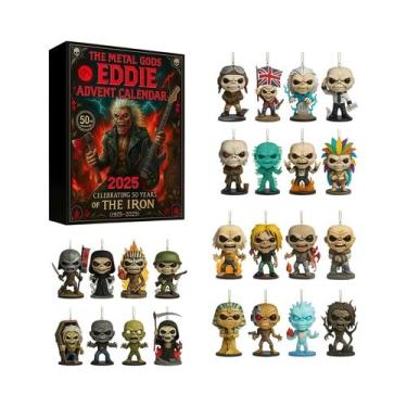 Imagem de Calendário Do Advento Eddie 2025, 24 Dias, Pingente De Natal Em Acríli