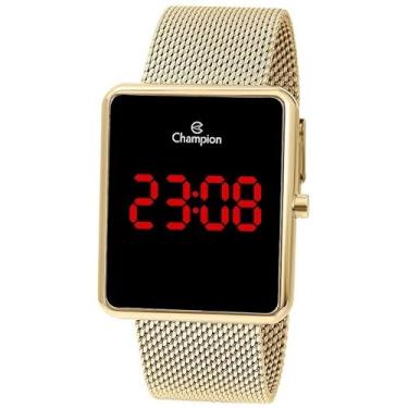 Imagem de Relógio Feminino Champion Digital Led Dourado CH48180V Caixa de 30mm