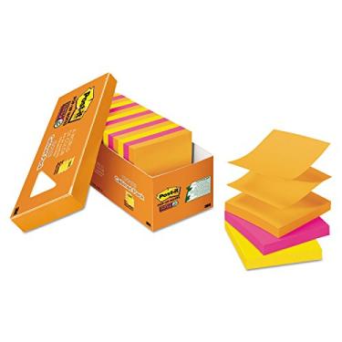 Imagem de Notas adesivas Post-it Pop-up Super Sticky Notes, 3 x 3, Energy Boost, 90 folhas, 18 blocos/pacote (R330-18SSAUCP)