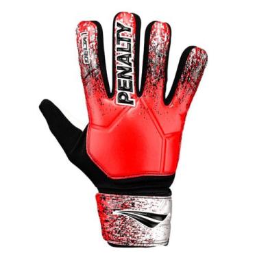 Imagem de Luva Goleiro Juvenil Penalty Delta 1, Vermelho, Preto, 6