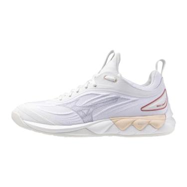Imagem de Mizuno Tênis de vôlei feminino, Branco e rosa, 38 BR