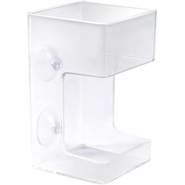 Imagem de Alimentador de peixes para aquário, 10 x 6 cm, bandeja de pratos flutuante e afundando com ventosas para alimentação de camarão (quadrado)