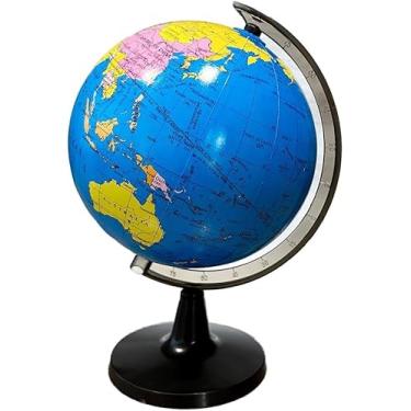 Imagem de Globo Terrestre Decoração De Plástico 23cm Altura, Diâmetro 14cm Mapa Mundi Giratório