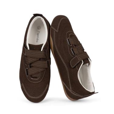 Imagem de Tigeridea Tênis feminino casual para caminhada tênis confortável feminino moderno, Chocolate, 37