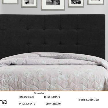 Imagem de Cabeceira Solteiro Jbe Barcelona 94cm Preto Cama Box 88cm