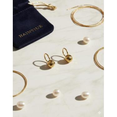 Imagem de Brinco E0001 Semi Joia Banhada a Ouro 18K - MBranco