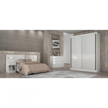 Imagem de Guarda Roupa Solteiro 2 Portas 3 Gavetas - Virtus -branco - Móveis Novo Horizonte