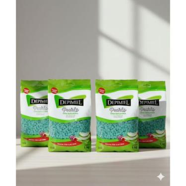 Imagem de Kit 4 Cera Depilatória Depimiel Vegetal Aloe Vera Espanhol 1kg