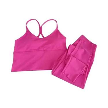 Imagem de Conjunto De Yoga Sexy Feminino Com Costas Cruzadas, 2 Peças, Roupas De