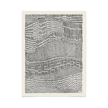 Imagem de Pintura Abstrata Em Tela Preto E Branco, Arte De Parede Nórdica Com Mo