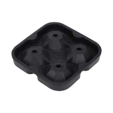 Imagem de Forma De Gelo De Silicone Em Forma De Diamante Com Tampa Para Bebidas 