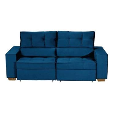 Imagem de Sofá Baú San Marino Retrátil e Reclinável 3 Lugares 190cm Veludo Sofat