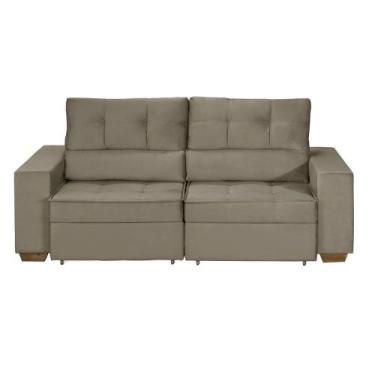 Imagem de Sofá Baú San Marino Retrátil e Reclinável 3 Lugares 250cm Veludo Sofat