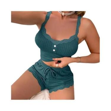 Imagem de Conjunto De Pijama Sexy Feminino Para O Verão, Roupas De Dormir, Calça
