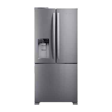 Imagem de Geladeira Brastemp Frost Free French Door Inox Com Água E Gelo Na Porta - Brh85mk 110V